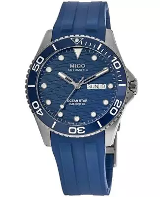 New Mido Ocean Star 200 C Blue Dial Rubber Strap Men's Watch M042.430.17.041.00 • $957