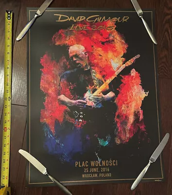 $69.95 • Buy 2016 DAVID GILMOUR Pink Floyd Wroclaw Poland Lithograph Tour Concert Poster
