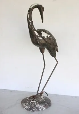 Vintage Crane Heron Bird Garden Statue Sculpture UNUSUAL • £188.02