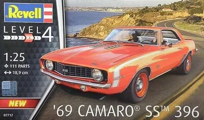 Revell 07712 1:25th Scale '69 Camaro SS 396 Scale Model Car Kit • £24.99