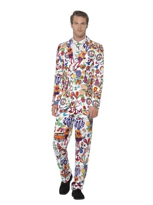 1960's Hippy Groovy Stand Out Suit Peace Psychedelic Hippie Fancy Dress • $104.95
