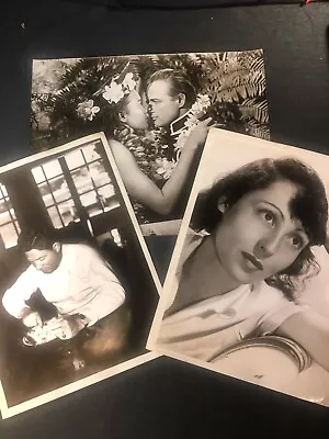 Vintage Lot 3 V Large Movie Studio / Press Photos S Tracy M Brando  L Rainer • $18.85