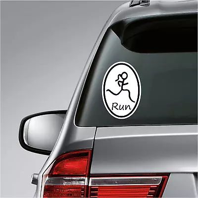 Running Girl Decal Sticker Marathon 10k 5k 13.2 Car Truck Suv Jogging • $10.12