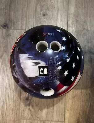 Brunswick Viz A Ball 14 Pound USA Flag And Eagle Bowling -Single Drill- Perfect • $59.99