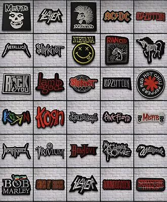 Wholesale Rock Band Patch Lot Random Heavy Thrash Metal Bands Embroidery Sew-On • $17.99