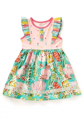 Girls Matilda Jane You And Me Dress Size 8 Green Pink Floral Dress NWT • $57.50