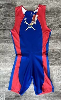 Kansas New Wrestling Team Singlet Adult Size Large Blue Red • $39.99