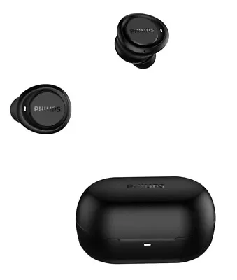 Philips Audio Tws Tat1215 Bluetooth Wireless Earbuds & Mic -Black- Free Shipping • $61.42