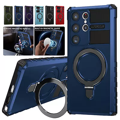 For Samsung Galaxy S24 S23 Ultra S22 Note 20 Magnetic Mag Safe Case Ring Stand • $10.39