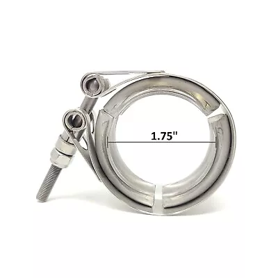 Ledin 1.75  Exhaust V-Band Clamp Stainless Steel Turbo Downpipe Heavy Duty 1 3/4 • $11.98