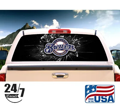 Milwaukee Brewers Back Window Decal (bw0121) • $59.52