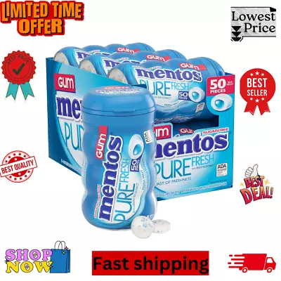 Mentos Pure Fresh Sugar-Free Chewing Gum With Xylitol Fresh Mint 50 Count • $17.93