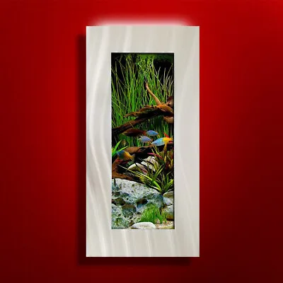 New! Original Aussie Aquarium -verticali Brushed Aluminum Wall Mounted Fish Tank • £277.09