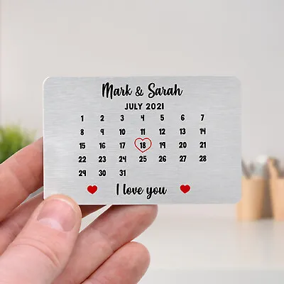 Anniversary Gift For Him Her Boyfriend Men I Love You Wallet Card With Holder • £6.99