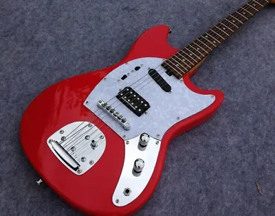 Naughty Boy Electric Guitar Vintage Modified Mustang Cherry Red Chrome Hardware • $287.10