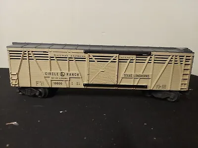 Lionel Train O Scale Gauge 19800 Circle Ranch Texas Longhorn Cattle Car  • $24.99