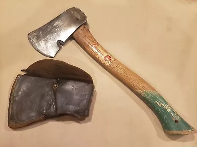 Vintage Genuine Collins Official Boy Scout Hatchet Axe Green Red Handle  • $99.95