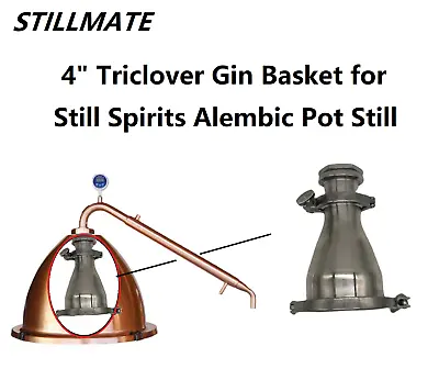 Stillmate Large 4  Tri-clover Gin Basket For Still Spirits Alembic Pot Still • $57.79