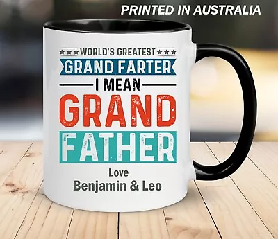 Grandfarter Pop Grandpa Nonno Cup Mug Personalised Birthday Fathers Day Gift • $15.95