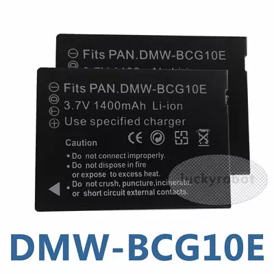 2X Battery For Panasonic Lumix DMW-BCG10e DMC-TZ30 TZ6 TZ7 TZ8 TZ10 TZ18 TZ65 • £22.07