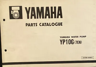 Yamaha Genuine-parts Book YP10G WATER PUMP 1986 • $20
