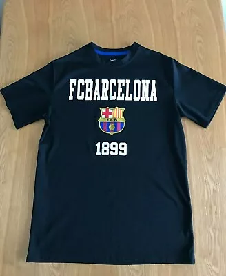 $6.95 • Buy FC Barcelona 1899 T-Shirt Men's Size Small Black/White Soccer Futbol Messi Puig
