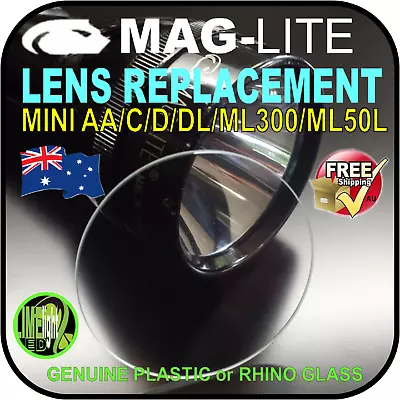 MAGLITE UPGRADE LENS REPLACEMENT AA/ML50L/C/D/DL/MagCharger FLASHLIGHT TORCH AU • $14.23