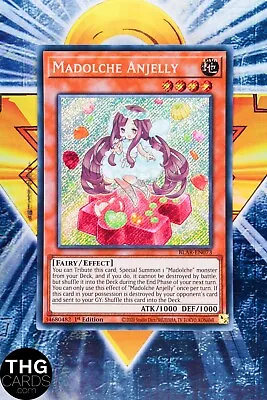 Madolche Anjelly BLAR-EN073 1st Edition Secret Rare Yugioh Card • £8.49