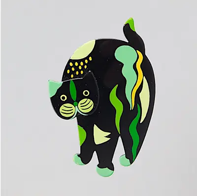 Titus Cat Brooch By Marie-Christine Pavone • $174.07