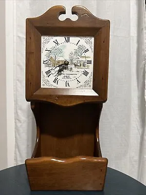 Antique New England Clock Company Home To Thanksgiving Clock Bristol • $180