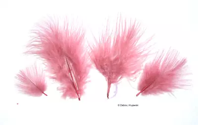 Marabou Feathers Small 1-3  Fluffs DUSTY ROSE PINK 7 Grams Approx 105 Per Bag • $2.65