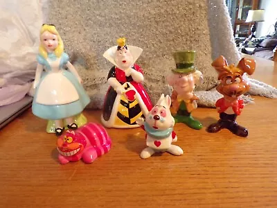 Vtg Disney's Alice In Wonderland Porcelain  Lot Of 6 Figures Made In Japan New! • $129.95