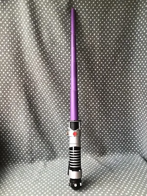 £9.45 • Buy Star Wars Purple Mace Windu Lightsaber Flick 2002 Extendable Hasbro Toy Cosplay