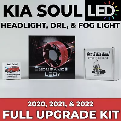 2020/21/22 KIA Soul LED Headlight Daytime Running Light & Fog Light FULL Kit • $154.99