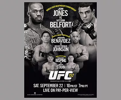 UFC 152 JON BONES JONES Vs VITOR BELFORT Toronto 9/22/2012 27x39 Event POSTER • $35.99