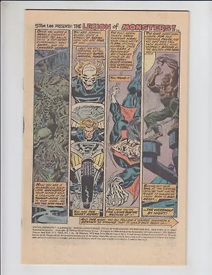 Marvel Premiere #28 Low Grade First Appearance Of Legion Of Monsters - Coverless • $74.99