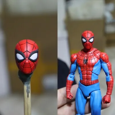 Mafex Size 1/12 Handmade Painted Game Spider-man Peter Head Carved Model Toys • $75.60