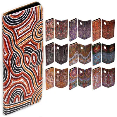 $13.98 • Buy For OPPO Series - Aboriginal Art Theme Print Wallet Mobile Phone Case Cover #1