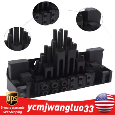 58PCS Metal Milling Machine Clamping Bolt Clamp Tool Set M12 T Nut Hold Down Set • $66.50