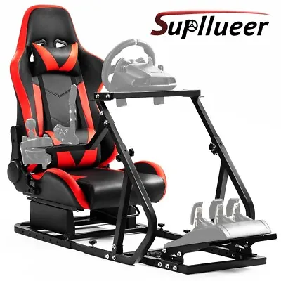 Supllueer Racing Simulator Cockpit Stand With Seat Fit Logitech G29 G920 G923 • $270