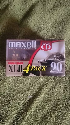 Lot Of 4 Maxell XLII 90 Minute High Bias Audio Cassette Tapes - SEALED • $19.99