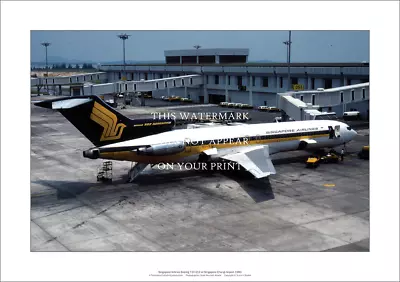 $33.20 • Buy Singapore Airlines Boeing 727 A3 Art Print – Changi 1983 – 42 X 29 Cm Poster