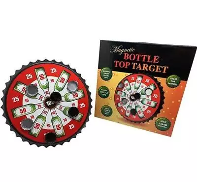 Magnetic Bottle Top Target Beer Drinking Bottle Cap Throwing Dartboard Pong Game • $19.99