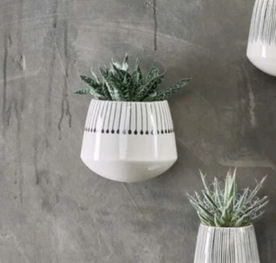 £29 • Buy Ceramic Wall Hung Planter, Indoor Plant Holder, Nkuku Matamba