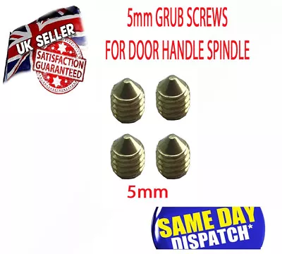 M4 M5 M6 Grub Screw Door Handles Spindle Brass Silver Stainless Steel Finish • £4.05