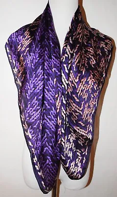 Authentic Missoni Italy Zig-zag Silk Geometric Purple Signature Scarf • $119.99