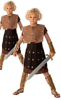 Warrior Childs Costume Roman World Book Day Boys Kids Fancy Dress Outfit • $66.58