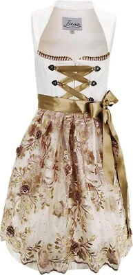 £29.99 • Buy Iseaa Amalia Women's Dirndl Dress Costume Dress White With Lace Oktoberfest.