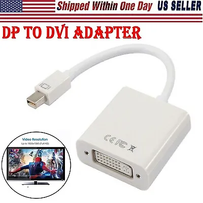 Mini DisplayPort To DVI-D Active Adapter Converter Gold Plated Dual For LCD US • $6.45