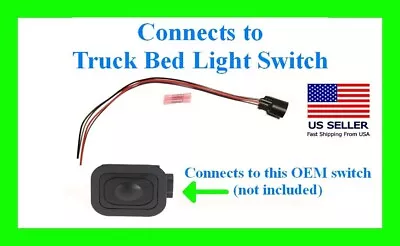 Fit Ford Truck Bed Cargo Light Lamp Switch Connector Plug Pigtail Wiring Harness • $18.99